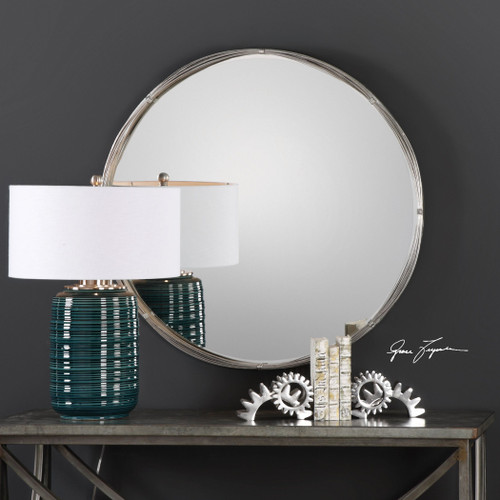 Uttermost Ohmer Round Metal Coils Mirror