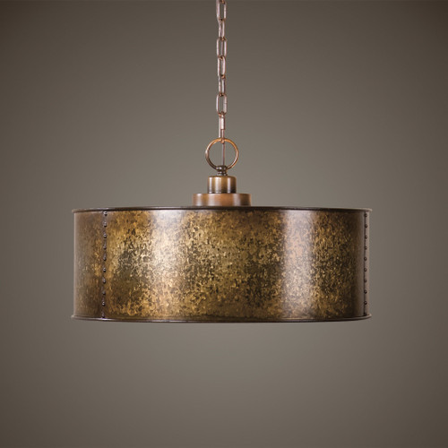 Uttermost Wolcott 3 Light Golden Pendant