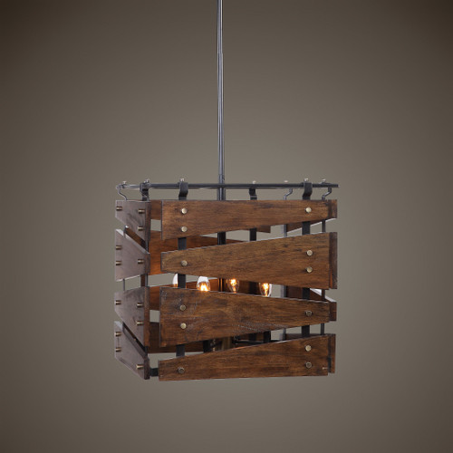 Uttermost Augie 4 Light Industrial Pendant