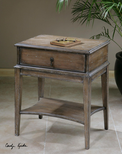 Uttermost Hanford Weathered Side Table