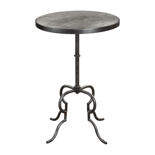 Uttermost Janine Aged Black Accent Table