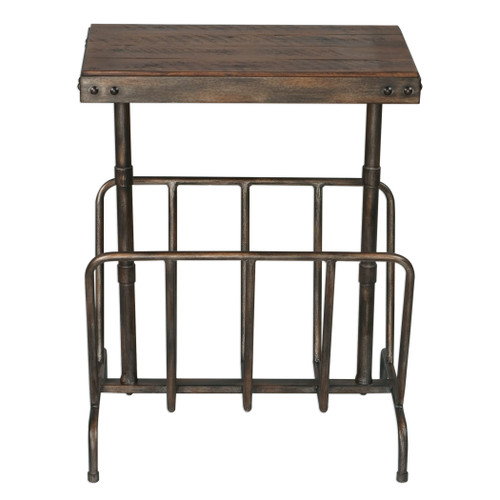 Uttermost Sonora Industrial Magazine Accent Table