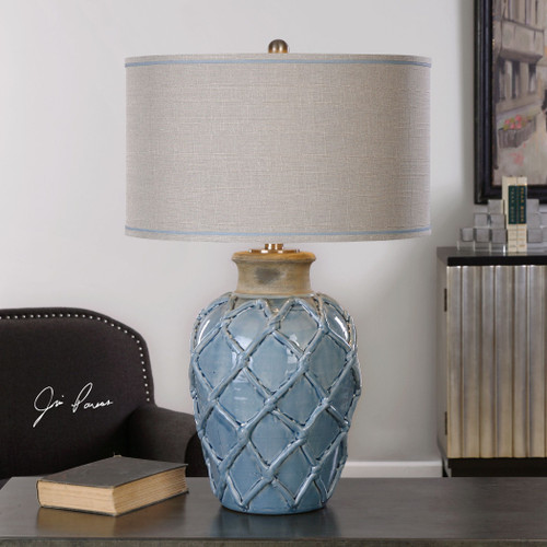 Uttermost Parterre Pale Blue Table Lamp