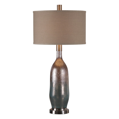 Uttermost Basola Olive Gray Glass Table Lamp