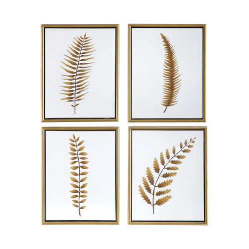 Uttermost Forest Ferns Hand Painted Art Set/4