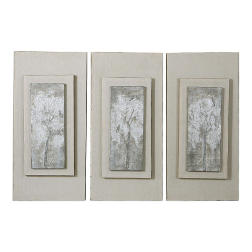 Uttermost Triptych Trees Hand Painted Art Set/3