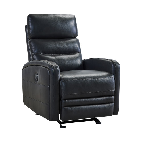 Tristan Contemporary Recliner in Pewter Genuine Leather