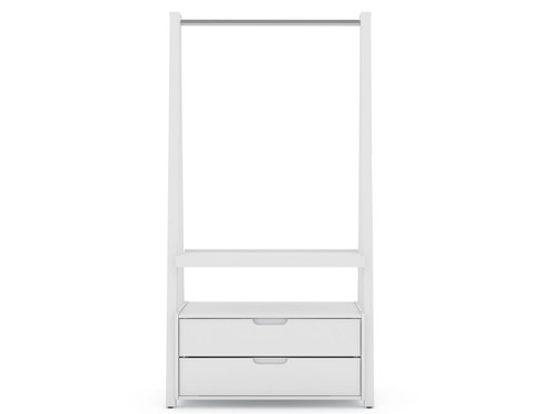 Manhattan Comfort Rockefeller Coat Entryway with 2 Drawers in White