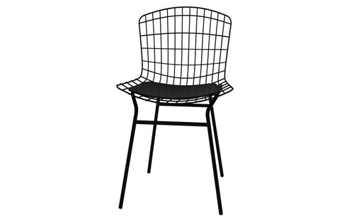 Manhattan Comfort Madeline Chair  with Seat Cushion in Black