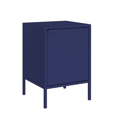 Manhattan Comfort Smart Metal Accent End Table in Blue