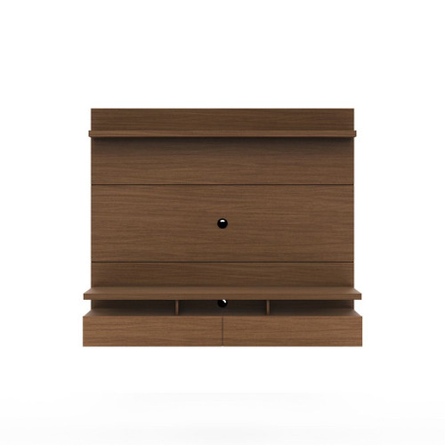 Manhattan Comfort City 1.8 Floating Wall Theater Entertainment Center in Nut Brown