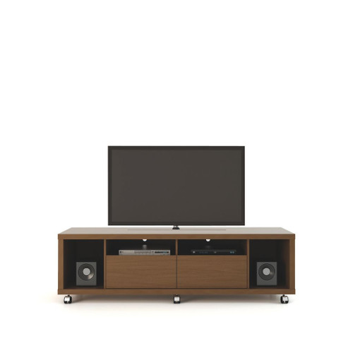 Manhattan Comfort Cabrini TV Stand 1.8 in Nut Brown