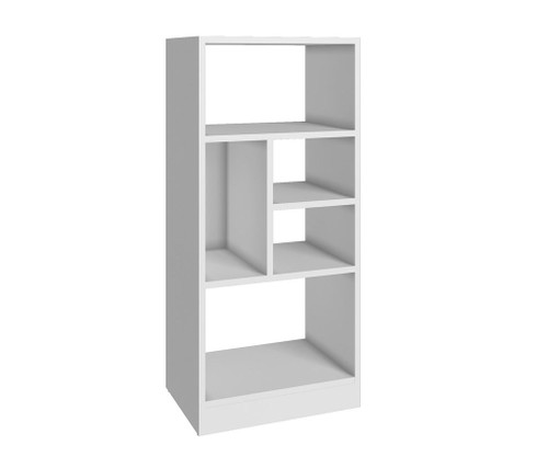 Manhattan Comfort Durable Valenca Bookcase 2.0 with 5- Shelves in White