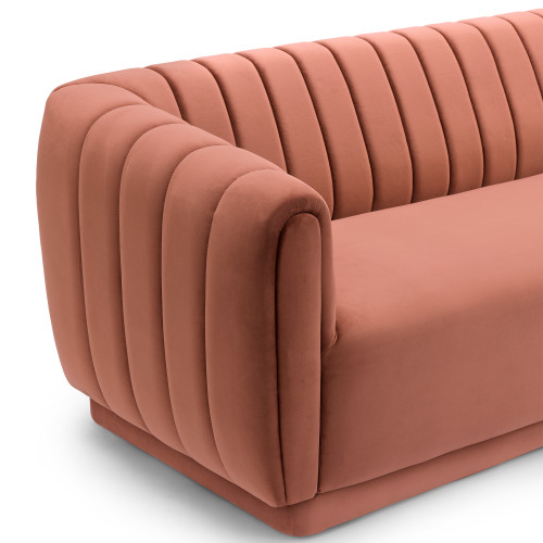 Kinsley Blush Modern Velvet Sofa