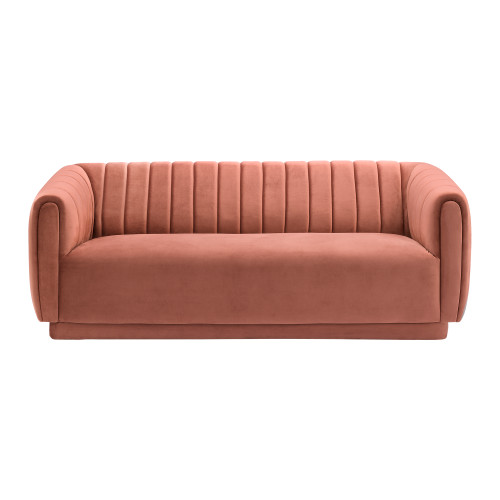 Kinsley Blush Modern Velvet Sofa