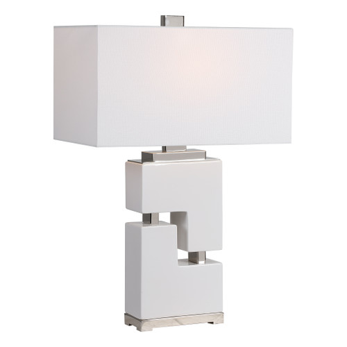 Uttermost Tetris White Table Lamp