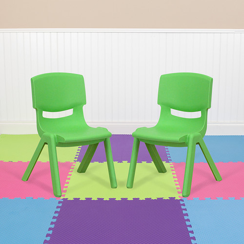 Set of 2 Plastic School Chairs