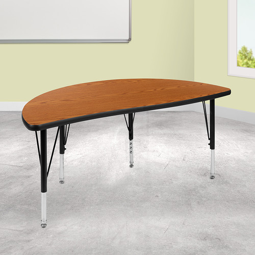 Half Circle Collaborative Wave Activity Table with long-lasting Scratch and Stain Resistant Top