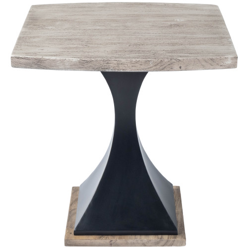 Lidiya Gray Wood & Metal End Table