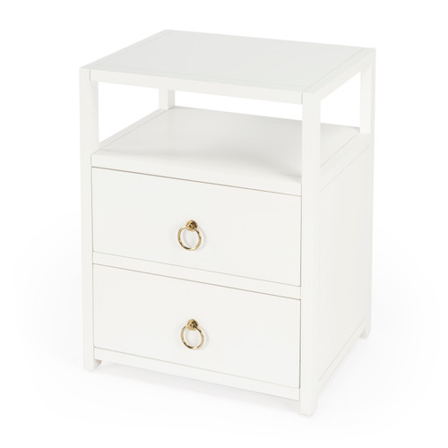 Lark White Nightstand