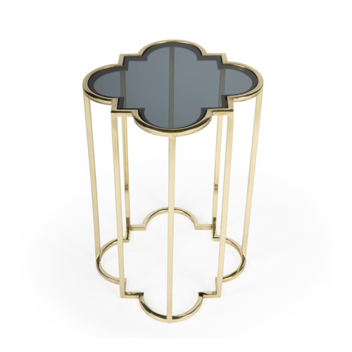 Auroria Black Glass Accent Table