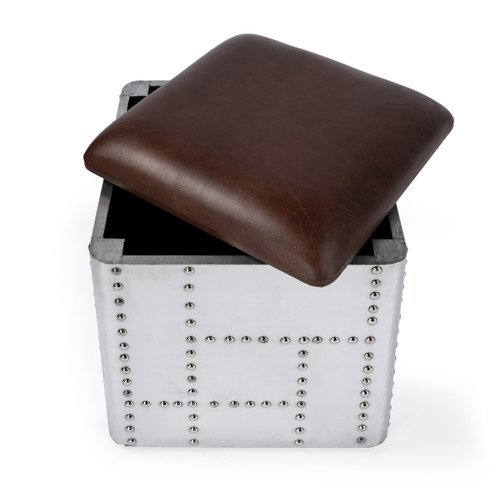 Midway Aviator Leather Stool