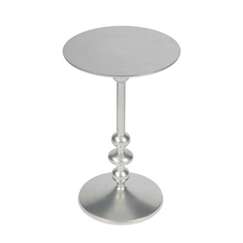 Zora Silver Iron Pedestal End Table