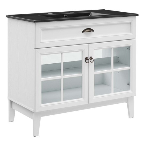 Isle 36" Bathroom Vanity Cabinet EEI-5478-WHI-BLK