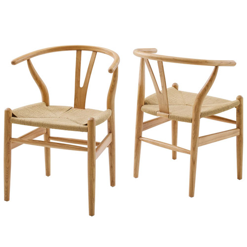 Amish Wood Dining Armchair Set of 2 EEI-4164-NAT