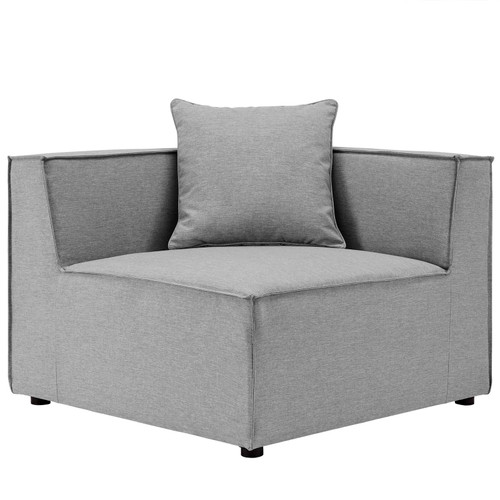 Saybrook Outdoor Patio Upholstered Sectional Sofa Corner Chair EEI-4210-GRY