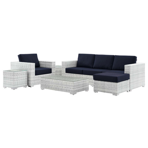 Convene 6-Piece Outdoor Patio Set EEI-5449-LGR-NAV