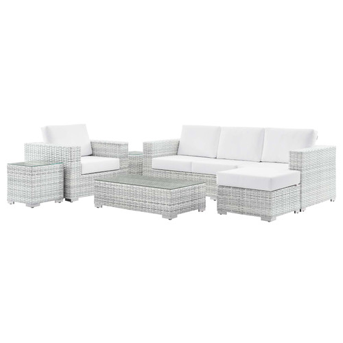 Convene 6-Piece Outdoor Patio Set EEI-5449-LGR-WHI