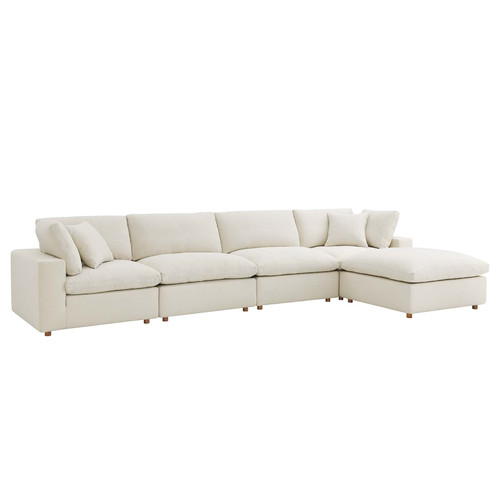 Commix Down Filled Overstuffed 5 Piece Sectional Sofa Set EEI-3358-LBG