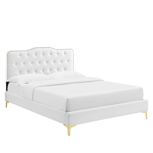 Amber Full Platform Bed MOD-6781-WHI