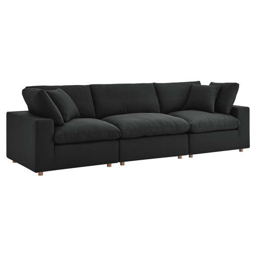 Commix Down Filled Overstuffed 3 Piece Sectional Sofa Set EEI-3355-BLK