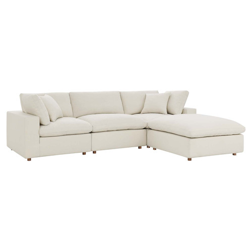 Commix Down Filled Overstuffed 4 Piece Sectional Sofa Set EEI-3356-LBG