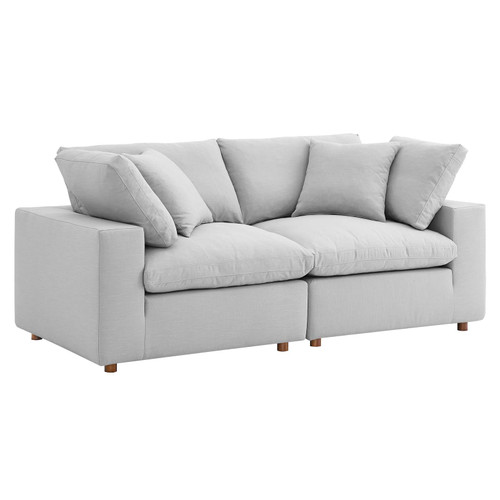 Commix Down Filled Overstuffed 2 Piece Sectional Sofa Set EEI-3354-LGR