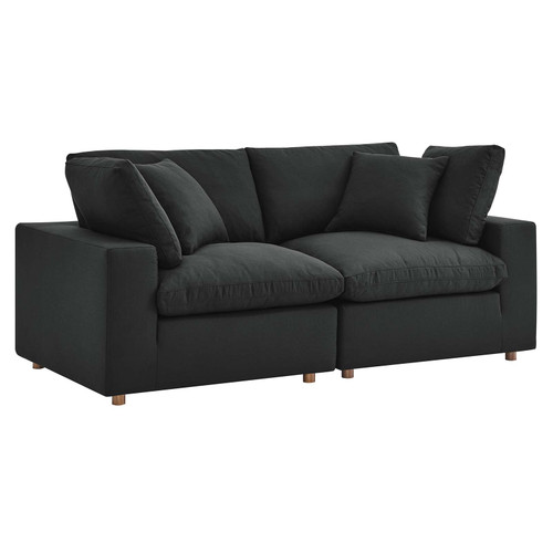 Commix Down Filled Overstuffed 2 Piece Sectional Sofa Set EEI-3354-BLK