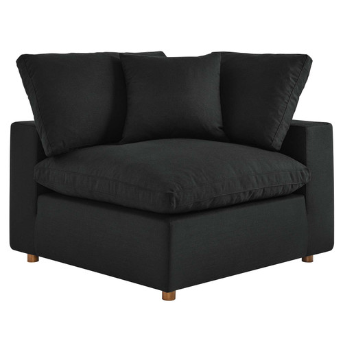 Commix Down Filled Overstuffed Corner Chair EEI-3319-BLK