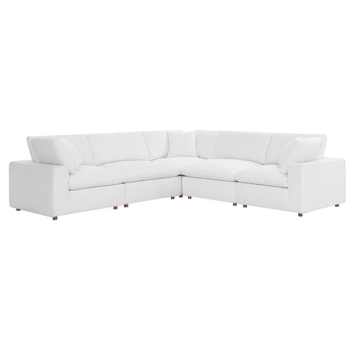 Commix Down Filled Overstuffed 5 Piece 5-Piece Sectional Sofa EEI-3359-PUW