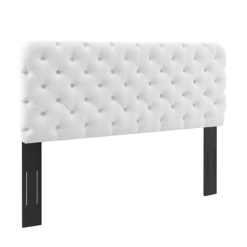 Lizzy Tufted King/California King Performance Velvet Headboard MOD-6032-WHI