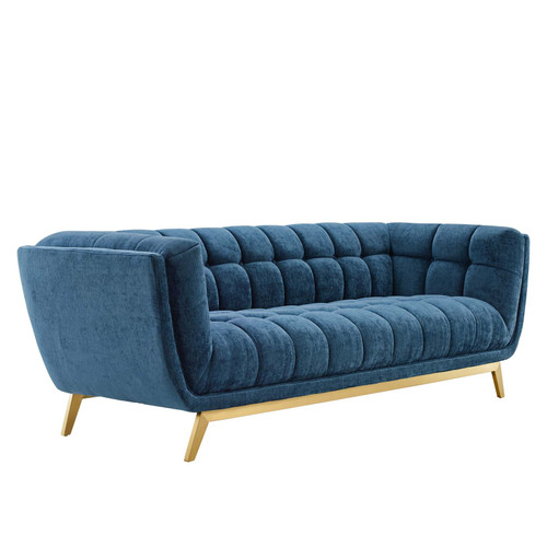 Bestow Crushed Performance Velvet Sofa EEI-4410-NAV