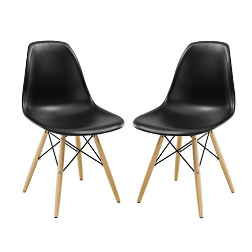 Pyramid Dining Side Chairs Set of 2 EEI-928-BLK