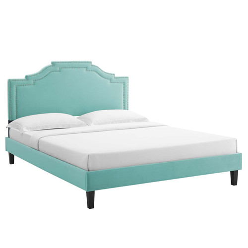 Adelaide Performance Velvet King Platform Bed MOD-6864-MIN