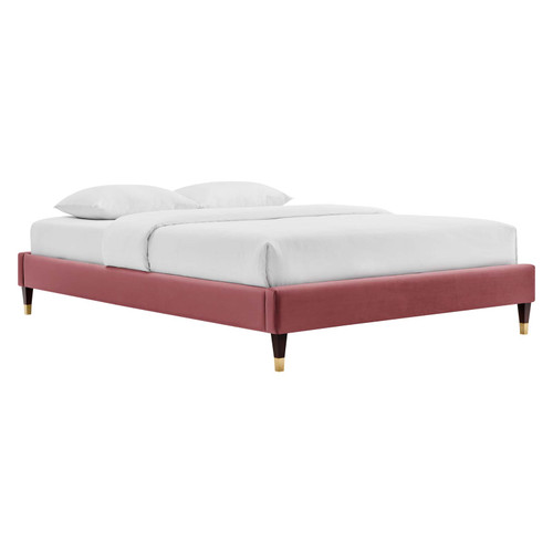 Harlow Queen Performance Velvet Platform Bed Frame MOD-6270-DUS