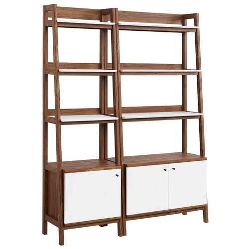 Bixby Wood Bookshelves - Set of 2 EEI-6113-WAL-WHI