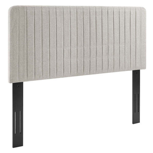 Milenna Channel Tufted Upholstered Fabric Full/Queen Headboard MOD-6340-OAT