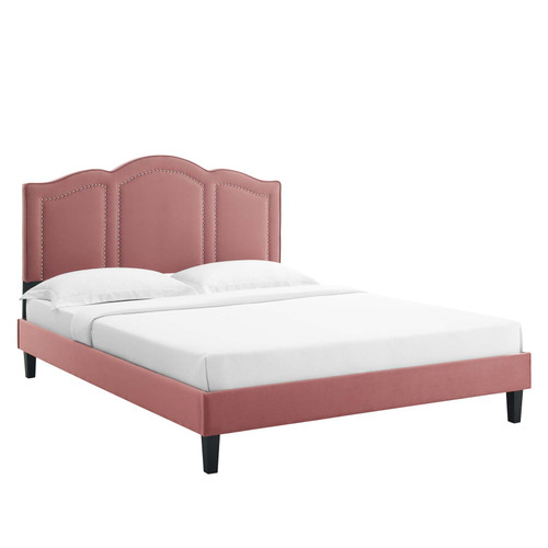 Emerson Performance Velvet Full Platform Bed Mod-6855-DUS