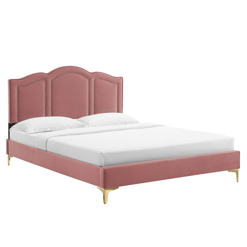 Emerson Performance Velvet Twin Platform Bed MOD-6847-DUS