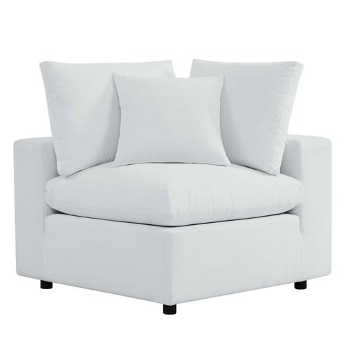 Commix Sunbrella® Outdoor Patio Corner Chair EEI-4907-WHI